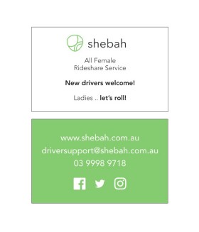  Shebah Driver Card